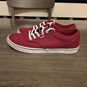 Vans Shoes Womens Sz 6 Atwood Low Sneakers Maroon Lace Up Low Top Comfort TB4R